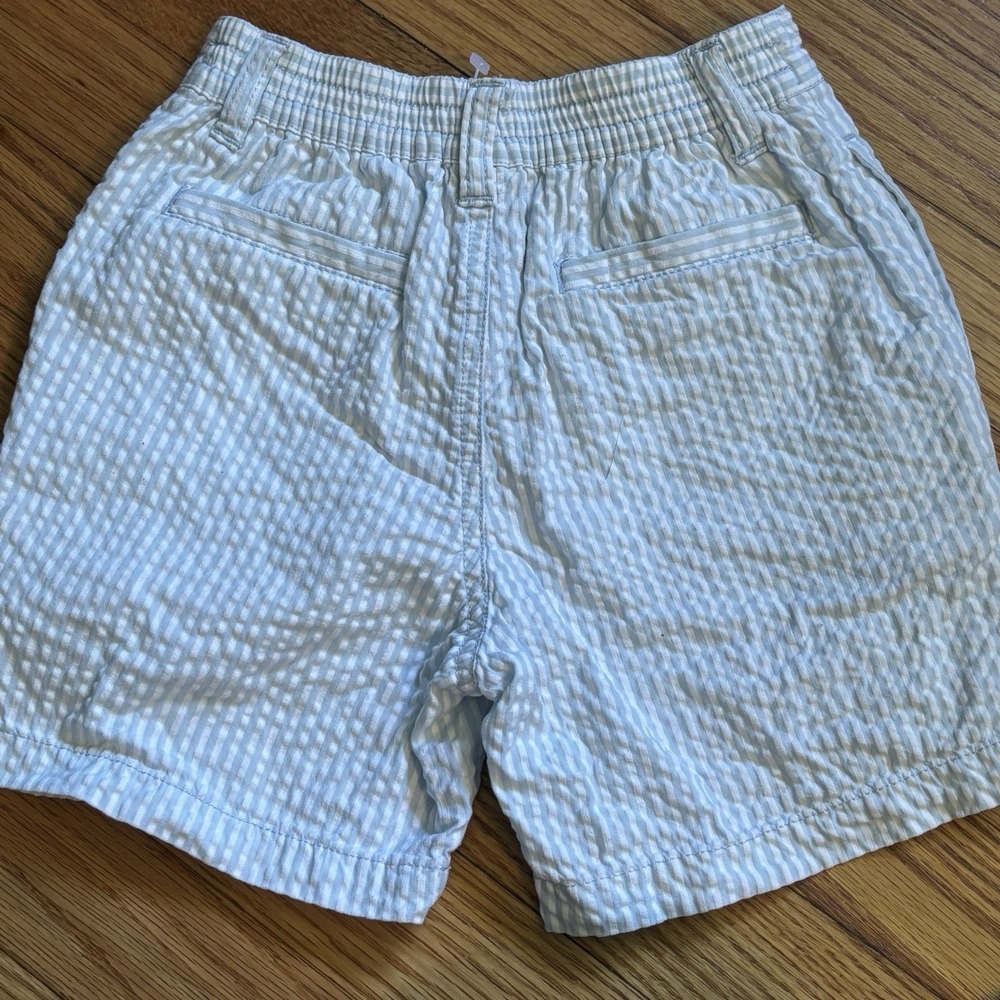 Vintage Gymboree Boys Shorts‎ 100% Cotton Seersucker Blue Stripe 2T New - Picture 2 of 4